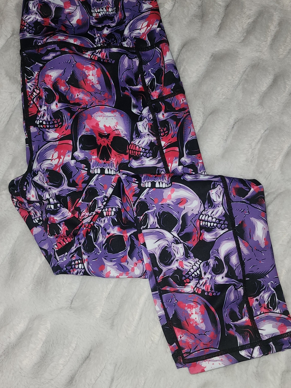 Constantly Varied Gear Purple, Black & Red Skull Leggings